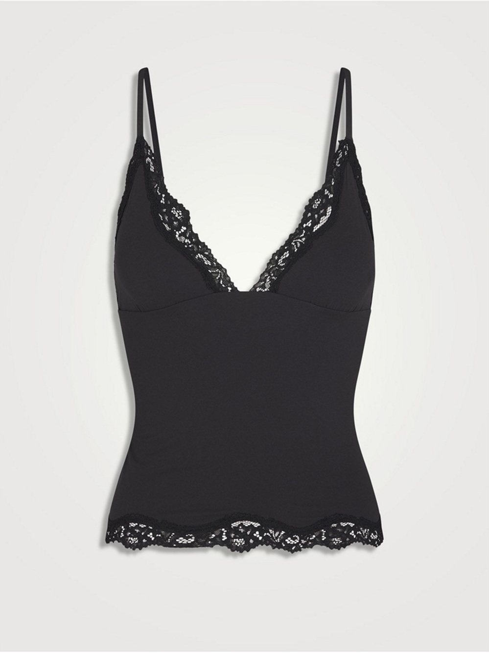 Skims Black Lace Trim Camisole Tank size L for Women